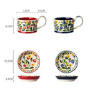 Axyaa Camellia Flower Ceramic Coffee Mug with Lid
