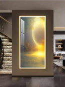 Axyaa Light Luxury LED Landscape Mural Lamp for Grand Entrance Decoration