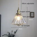 Axyaa Diamond Amber Glass LED Pendant Lights - Nordic Modern Hanging Lamp