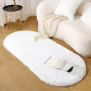 Axyaa White Faux Rabbit Fur Rug Ultra Soft Plush Carpet for Home Decor