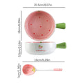 Axyaa Strawberry Girl Heart Tableware Set - Bowl, Spoon, Plate