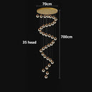 Axyaa Crystal Duplex Pendant Lamp for Stylish Living Room Luxe Décor