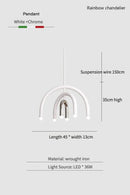 Axyaa Rainbow U Pendant Light - Living Dining Chandelier