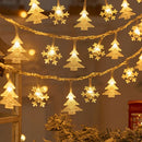 Axyaa LED Christmas Snowflake Star String Lights - Festive Home & Garden Decoration
