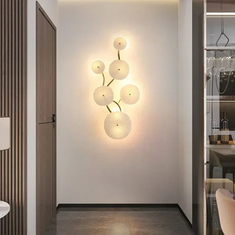Axyaa Ceramic LED Wall Lamp: Modern French Luxury Design for Home Decor & Bedside Lighting