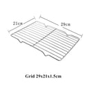 Axyaa Stainless Steel Baking Pan Cooling Rack Grid Bread Pastry Tray BBQ Oil Filter
