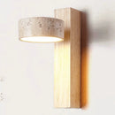 Axyaa Cream Style Rotatable LED Bedside Wall Lamp with Pull Switch for Cozy Bedroom Atmosphere