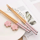 Axyaa Wood Sushi Chopsticks Set - Japanese & Chinese Tableware Gift