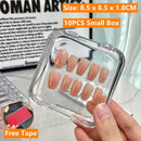 Axyaa Acrylic Clear Press On Nail Tips Organizer Display Manicure Box