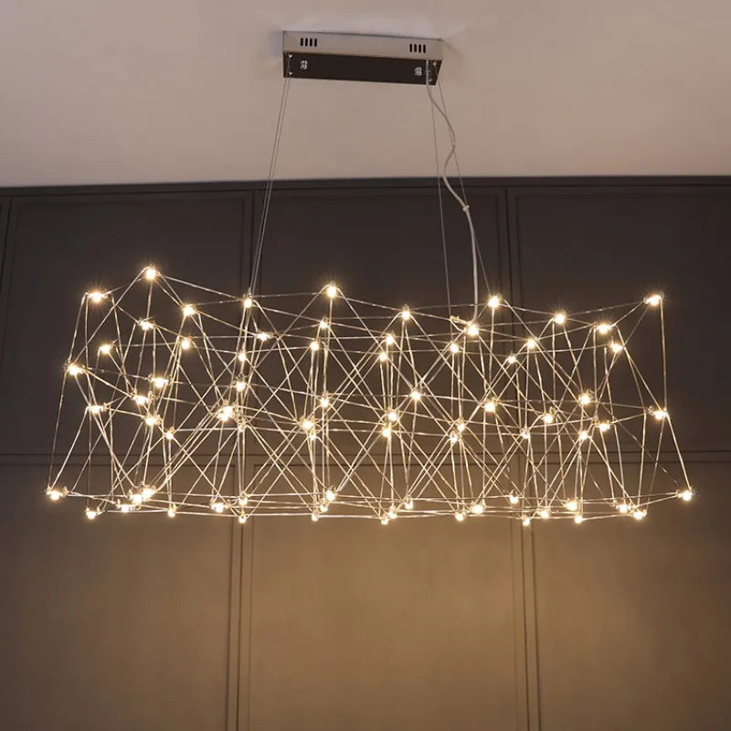 Axyaa Sky Star Long Bar Chandelier - Creative Luxury Design