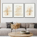 Axyaa Boho Beige Islamic Feather Gold Ayat Al Kursi Quran Canvas Painting