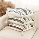 Axyaa Geometric Chenille Jacquard Sofa Cushion Covers Ethnic-Style Home Decor