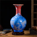 Axyaa Crystal Glazed Ceramic Vase for Home Decor - Living Room, Study, or Entryway