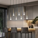 Axyaa LED Chandelier Rain Drop Pendant Light - Modern Staircase Island Hanging Lamp