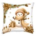 Axyaa Christmas Home Decor Pillow Cover Suite -Santa Claus Snowman Gingerbread