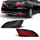 Axyaa LED Rear Bumper Reflectors Toyota Camry 2015 2016 Dynamic Turn Signal Brake Lamps
