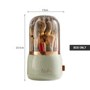 Makeup Brushes Holder Organizer by Axyaa - Rotating Desktop Storage Box for Cosmetics