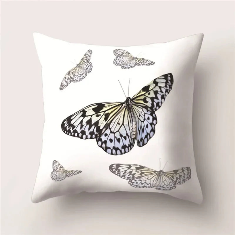 Butterfly Print Decorative Cushion Cover 45X45CM Sofa Polyester Pillow Case for Home Decor
