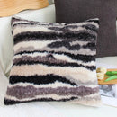 Axyaa Gray Plush Rabbit Fur Cushion Cover 45x45cm - Super Soft Home Sofa Decor