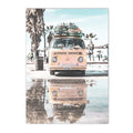 Nordic Beach Surfing Coconut Tree Poster Art Print Modern Home Decor by Axyaa
