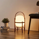 Axyaa Zen Wood LED Desk Lamp with Glass Shade for Home Décor Lighting Fixtures
