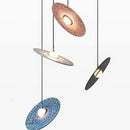 Axyaa Nordic Terrazzo Chandelier: Modern Circular Pendant Lamp