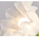 Axyaa French Cream Orchid Iron Wall Lamp - Retro Glass Bedhead Sconce Light