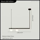 Axyaa Minimalist Linear Chandelier Pendant Light for Living and Dining Room Decor