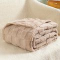 Axyaa Checkered Pattern Fleece Throw Blanket - Super Soft and Warm Blanket