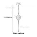 Axyaa Chrome Metal Ball LED Floor Lamp with White Acrylic Lampshade