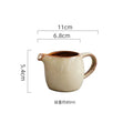 Axyaa Ceramic Milk Jug with Handle: Retro Style Gravy Boat & Seasoning Tool