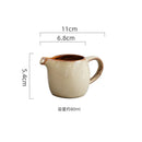 Axyaa Ceramic Milk Jug with Handle: Retro Style Gravy Boat & Seasoning Tool