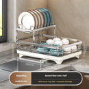 Axyaa 2 Tier Dish Drying Rack & Utensil Holder Stand