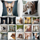 Axyaa Pug Dog Print Cushion Cover Throw Pillow for Sofa Living Room Decor