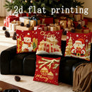 Axyaa Christmas Pillow Covers for Sofa, Bedroom, Car - Rectangular Cushion Cover