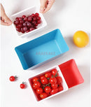 Axyaa Double Layered Fruit Tray Drainage Basket Melon Seed Box Storage Tray