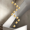 Axyaa Crystal Chandeliers for Hall, Staircase, Indoor Lighting, Living Room - Modern Ceiling Lamps