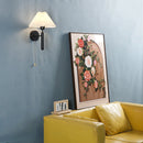 Axyaa Nordic White Pleated Umbrella LED Wall Lamp