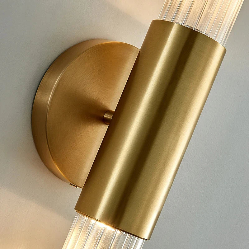 Axyaa White Glass Wall Sconce Gold Metal Lighting E27 110-240V