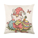 Axyaa Spring Rabbit Pillowcase 45x45cm Decorative Linen Sofa Cushion Cover