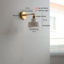Axyaa Glass LED Wall Light Sconce Pull Chain Bedroom Lamp Applique Murale