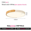 Axyaa Modern LED Walnut Wood Grain Ceiling Lamp for Master Bedroom