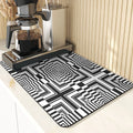 Axyaa Geometric Coasters Set of 4 Black White Dining Table Placemats Mats