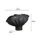 Axyaa Irregular Fold Pattern Ceramic Vase | Wavy Shape Flower Pot & Fruit Dish