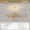 Axyaa Nordic Ginkgo Leaf Crystal Chandelier for Modern Artistic Spaces