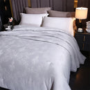 Axyaa Mulberry Silk Quilt: Handmade Jacquard Comforter, All Season Silk Duvet