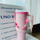 Axyaa Bowknot Beads Handle Strap for Stanley Cup Tumbler & Water Bottle