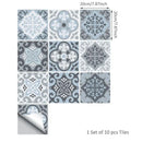 Axyaa Vintage Mediterranean Blue Waterproof Wall Tile Sticker