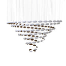 Axyaa Modern Glass Chandelier for Hotel Lobby and Villas Spiral Staircase