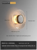 Modern Glass Wall Light for Living Room, Bedroom & Dining Room by Axyaa